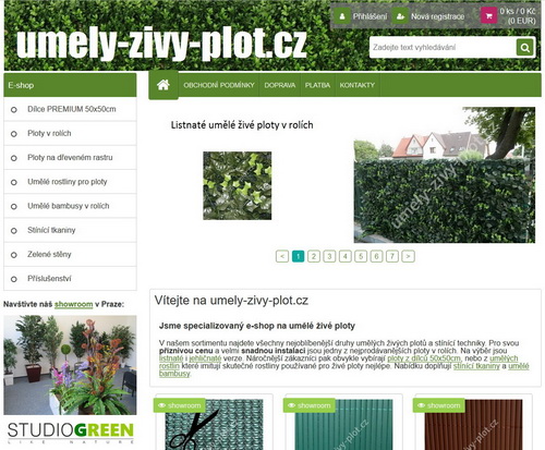 umělý živý plot eshop