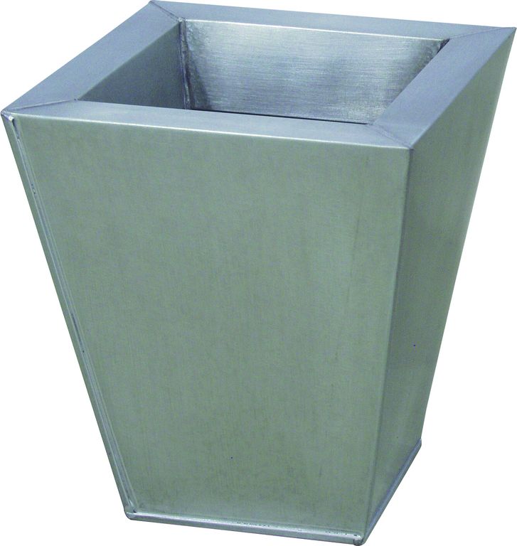 Květináč zinek, hranatý, výška 25 cm