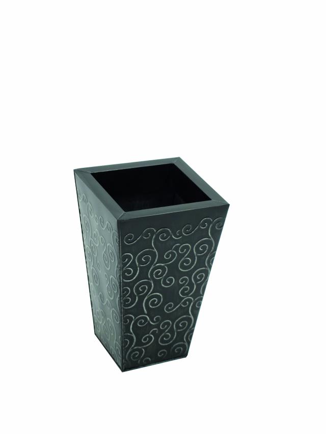 Zinkový květináč se vzorem, 31 cm