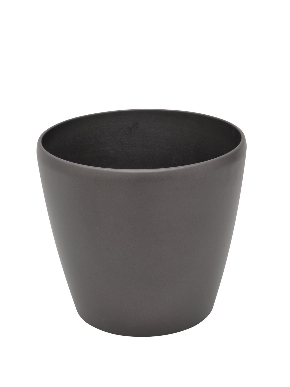 Venkovní květináč LUNA-20, kulatý, espresso