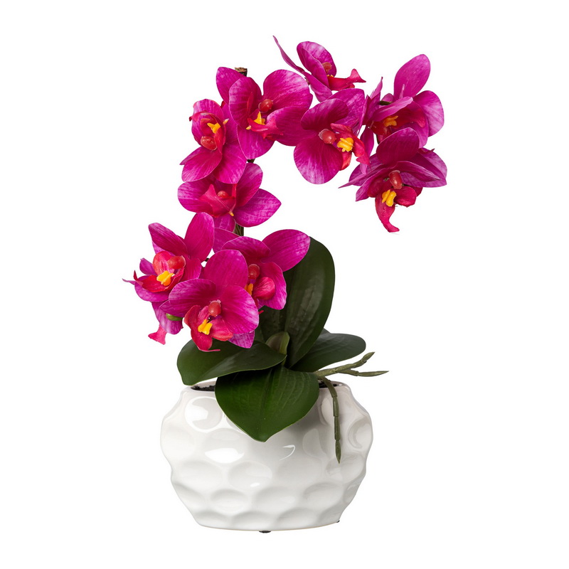 Orchidej fialová v květináči, 33cm