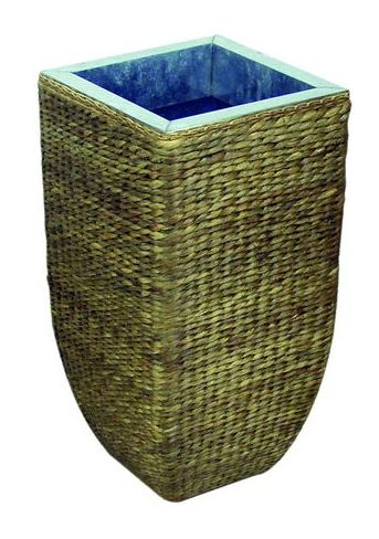 Designový parabolický květináč, 60 cm, úplet z listů hyacintu